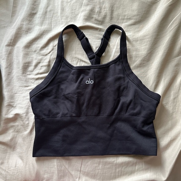 ALO Yoga Black Sports Bra - Picture 2 of 5
